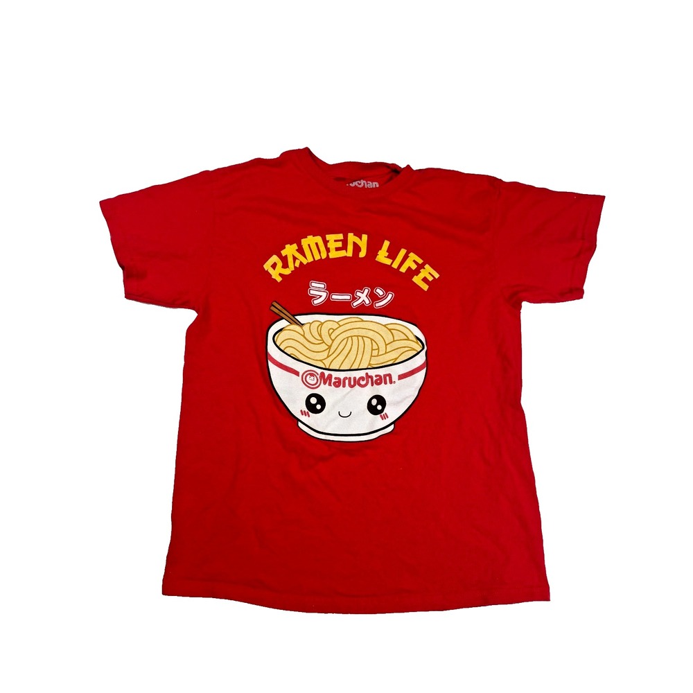 Maruchan Ramen Life T Shirt Youth XXL 18 Red Graphic Tee Noodles Short Sleeve